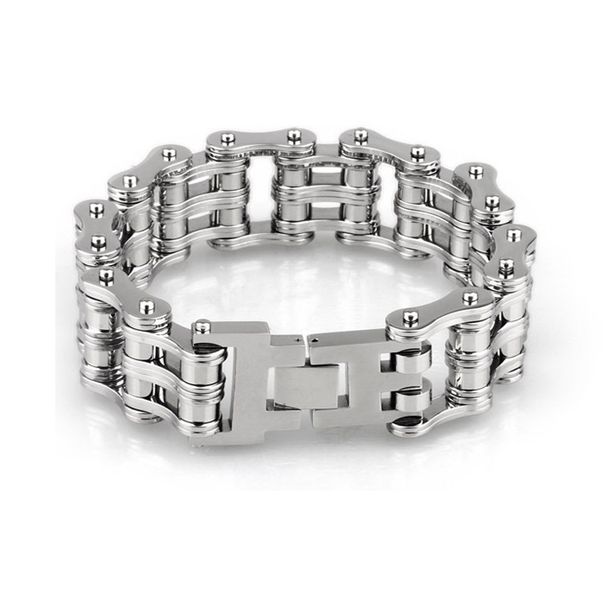 Men's Jewelry Stainless Steel Bicycle Chain Bracelet Simple High Grade Titanium Steel Hand Jewelry Personalized Thick Motorcycle Chain_ipsvogv.com