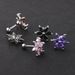 Stainless steel titanium steel metal thread set zircon six petals small ear nail ear bone nail jewelry piercing jewelry_ipsvogv.com