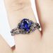 Blue Zircon Fashion Instagram Internet Celebrity Wedding Engagement Ring_ipsvogv.com