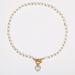 Creative Artificial Pearl Love Necklace With A Cool Minimalist Style, Women's OT Buckle Peach Heart Pendant And_ipsvogv.com