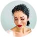Sparkling Crystal Veil Hair Comb For Brides & Parties - Elegant Rhinestone Headband In Black & White, Handcrafted For Women's Special Occasions_ipsvogv.com