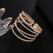 Women's Jewelry Set Fashion Jewelry New Diamond Wire Elastic Bracelet Six Rows Irregular Personality Bracelet Jewelry_ipsvogv.com