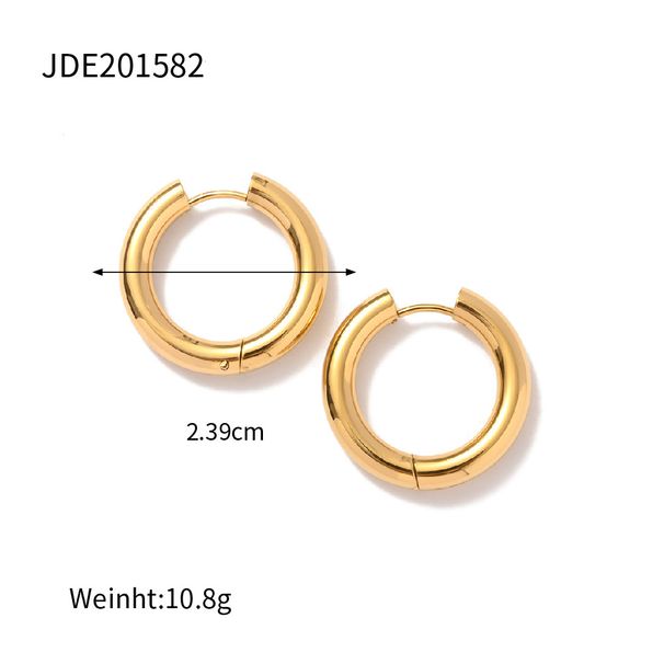 ins style earrings earrings double-layer stainless steel solid earrings women's fashion all-match Non-fading ear_ipsvogv.com