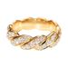 Cao Shi Zircon Fried Dough Twists Popular Cuban Hip Hop Men's High Sense Ring_ipsvogv.com