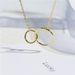 Geng Hui Jewelry S Pure Silver Necklace Cross Double Ring Circle Gold Clavicle Chain_ipsvogv.com