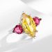 Baolaixing High End Jewelry Yellow Diamond Gradual Opening Trendy And Niche Design Fashion Index Finger Couple Ring_ipsvogv.com
