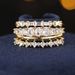Cao Shi's Luxurious High-end Geometric Ring For Women, Sparkling Fashionable Four Piece Set Of Engagement And Wedding_ipsvogv.com