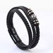 hot selling ethnic style braided bracelet stainless steel bracelet men's multi layer braided leather rope magnetic buckle bracelet batch_ipsvogv.com