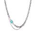 Men's and women's light luxury niche design sense simple high end trend hip hop accessories multi color gemstone splicing clavicle necklace_ipsvogv.com