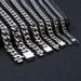 Men's Jewelry Six Sided Polished Cuban Chain Necklace Jewelry Stainless Steel Double Sided Snap Simple Plain Chain High End_ipsvogv.com