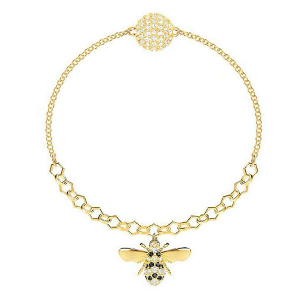 Golden Little Bee Invisible Magnetic Buckle Bracelet Female Element Crystal Bracelet Female_ipsvogv.com