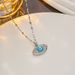 INS Wind Devil's French Drip Oil Pendant Titanium Stainless Steel Eye Necklace_ipsvogv.com