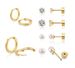 Women’s Jewelry Set Fashion Real Gold Brass Electroplating Fashionable Simple Versatile Pearl Ear Bone Stud Earring Combination Set_ipsvogv.com