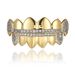 Hip Hop Braces Real Gold Electroplating Micro Inlaid Zircon Fangs Gold Braces Halloween Accessories_ipsvogv.com