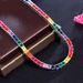 Hip Hop Single Row Diamond Rainbow Necklace 4mm Colorful T Square Zircon Tennis Chain Trendy Jewelry_ipsvogv.com