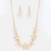 European And American Banquet Flower Earrings Necklace Set Bridal Wedding Full Diamond Jewelry Set Accessories Jewelry Set_ipsvogv.com