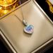New Colored Zircon Love Necklace Pendant, Fashionable Versatile INS Style, Light Luxury, And Unique Collarbone Chain_ipsvogv.com