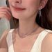 mud Summer Taro Girl Colorful Bead Zircon Pendant ! With White Crystal Collarbone Chain, Dreamy Purple Necklace Chain,_ipsvogv.com