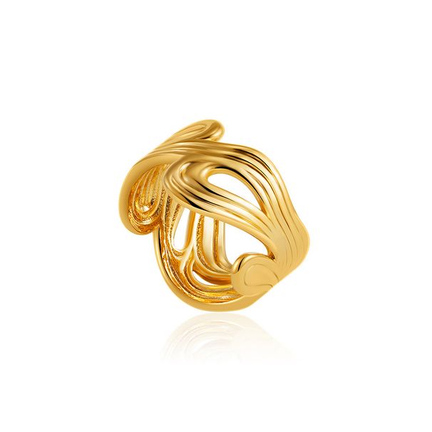 Women’s Jewelry Set Fashion Personality Gold Light Luxury Irregular Geometric Ring Love Zircon Ring Creative Thread Ring_ipsvogv.com