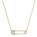 Gold Paper Clip Necklace Female Element Crystal Paper Clip Clavicle Necklace Female_ipsvogv.com