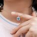 Classic High End 1.47ct5A Aquamarine Necklace Clavicle Chain Gold Natural Aquamarine Pendant Customized_ipsvogv.com