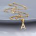 popular retro jewelry English letters copper zircon water wave chain pendant stainless steel chain letter necklace_ipsvogv.com