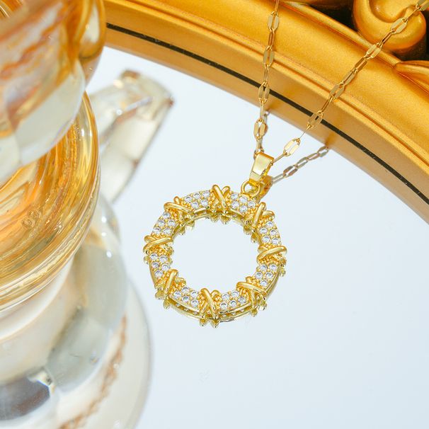 Diamond Donut Jewelry Internet Celebrity New Niche Light Luxury Ins Style Elegant Necklace_ipsvogv.com