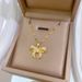 Butterfly 【 】 Knot Zircon Light Luxury Charm Gorgeous Full Diamond Necklace Women's Versatile Clavicle Titanium Steel 【 】_ipsvogv.com