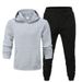 Men's Clothing men's casual sports fitness solid color sweatshirt suit hooded sweatshirt_ipsvogv.com