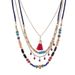 Bohemian Fashion Ethnic Style Multi Layer Rice Bead Chain Tassel Pendant Holiday Necklace_ipsvogv.com