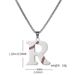 hot selling stainless steel 26 letter baseball oil drop necklace personality hip hop street style design jewelry_ipsvogv.com