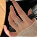 Lace Grid Light Luxury Sparkling Diamond Zircon Ring For Women With Adjustable Opening, Niche High-end Sense,_ipsvogv.com