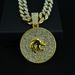 Hip Hop New Leo Disc Pendant, The Embodiment Of Leo's Wisdom And Power, Hip-hop Cuban Necklace_ipsvogv.com