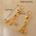 Copper Gold-plated Drop Earrings - Bohemian Elegant Floral Tassel Design Suitable For Weddings And Party Occasions_ipsvogv.com
