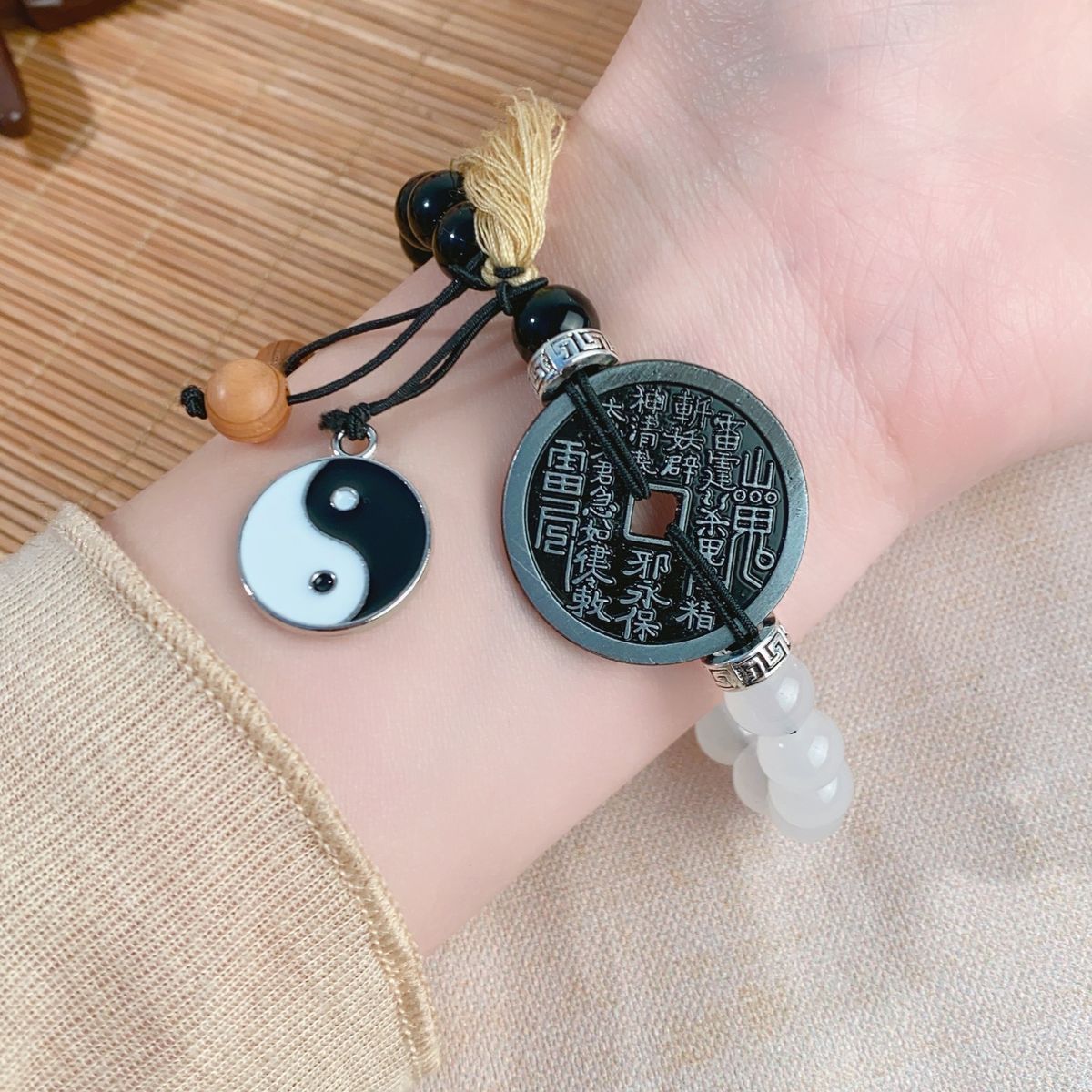 Extreme Twin Tai Chi Mountain Ghost Spending Money String Taoist Youth New Chinese Style Rope Weaving Hand Jewelry_ipsvogv.com