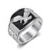 Men's Jewelry Set Fashion Stainless Steel Gold Plated Wings Flying Domineering Men's Ring_ipsvogv.com