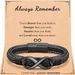 Black Magnetic 8-Shape To My Man Leather Stainless Steel Men's Bracelet_ipsvogv.com