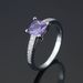 Jewelry Simple Four-Prong Square Zircon Princess Wedding Copper Ring_ipsvogv.com