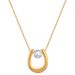 Full Body 【 Titanium Steel 】 U-Shaped Pearl Personality Extremely Simple Wind Furnace Real Gold Necklace For Women 【 】_ipsvogv.com