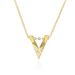 pendant Necklace, Creative And Fashionable V-letter Cross Chain Necklace Accessory_ipsvogv.com