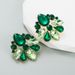 Ins Style Creative Geometric Earrings Women's Alloy Electroplated With Colored Glass Diamonds Trendy High-end Ear_ipsvogv.com