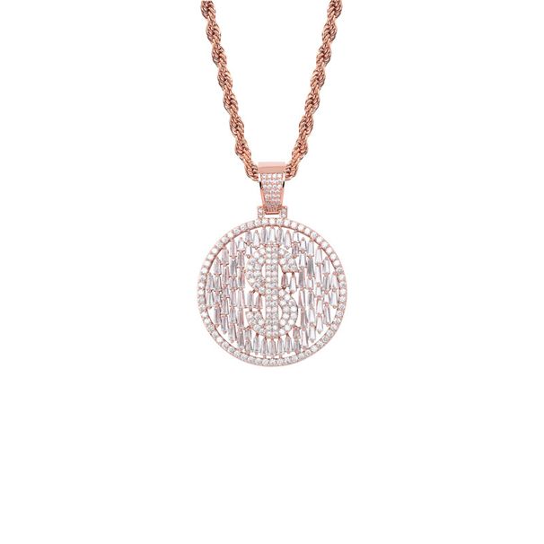 Hip Hop Dollar Symbol Personality Pendant Real Gold Electroplated Full Zircon Hip Hop Trendy Necklace Accessories_ipsvogv.com