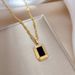 【 Full Body Titanium Steel 】 Cool And Cool Style Square Personality Minimalist. True Gold Necklace In The Furnace._ipsvogv.com
