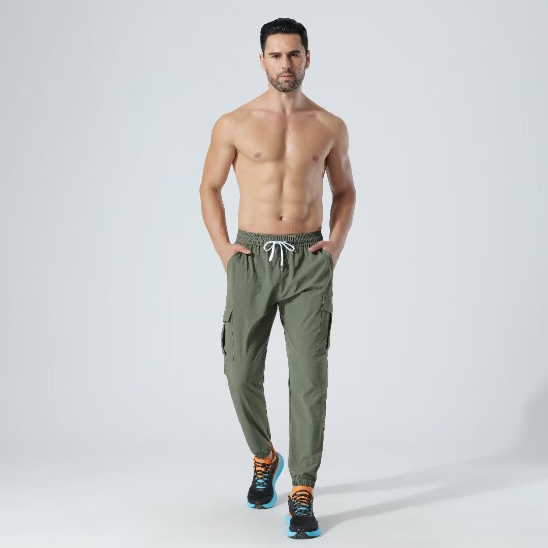 Men's Clothing Casual Straight Overalls Quick-Drying Sports Running Fitness Outdoor Cycling Pants Breathable Loose Sweatpants_ipsvogv.com