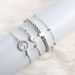 Trendy And Personalized Map Protein Stone Bead Chain Bracelet Set Of Four Accessories_ipsvogv.com