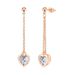 Women’s Jewelry Set Fashion simple heart shaped zircon pendant necklace earrings for women Gold plated love engagement jewelry set_ipsvogv.com
