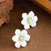 French Antique Style Diamond Studded Drip Oil Enamel Glaze Three-dimensional Flower For Women With A Niche Design,_ipsvogv.com