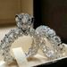 New Accessories Fashion High Grade Diamond Full Zircon Pair Ring Design Copper Women's Engagement Wedding Set_ipsvogv.com