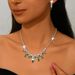Women’s Jewelry Set Fashion Fashion Temperament Exquisite High End Light Luxury Blue Crystal Rhinestone Necklace Earrings Set Dress Accessories Bride_ipsvogv.com
