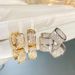 Cao Shi's Micro Inlaid Women's Minimalist New Style Trendy Ear Buckle Geometric Square Double Sided Earrings_ipsvogv.com